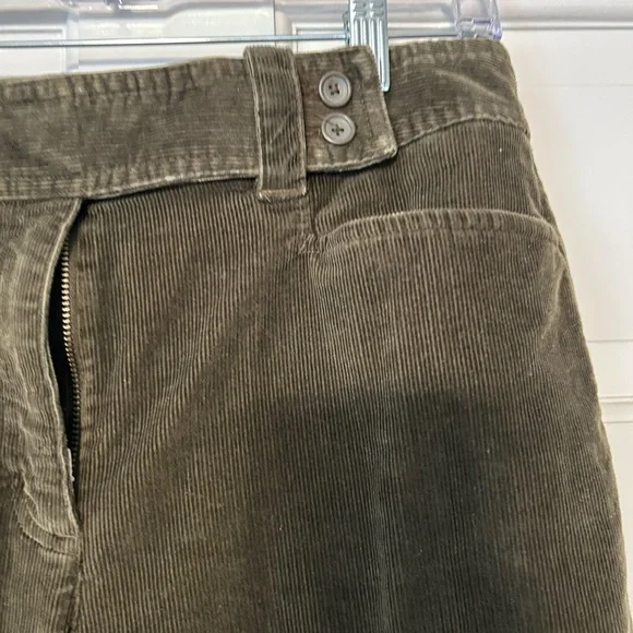 Talbots Women's Olive Corduroy Straight Leg Pants - Picture 2 of 4
